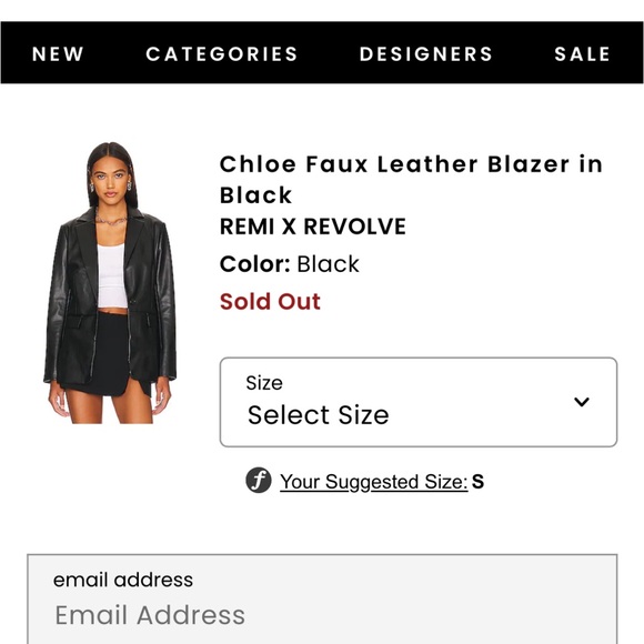 Remi x Revolve Leather Blazer - Picture 2 of 5